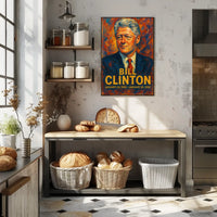 Bill Clinton Presidential Portrait Poster