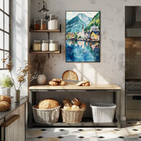 Austria Hallstatt Lakeside Village Poster