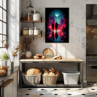 Neon Noir Cityscape Poster