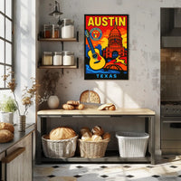 Vibrant Austin, Texas Poster PosterGoat