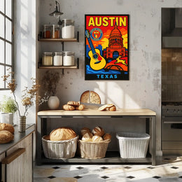 Vibrant Austin, Texas Poster PosterGoat