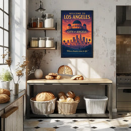 Los Angeles Dreams Vintage Travel Poster Art