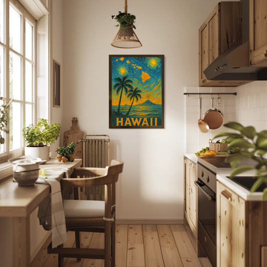 Hawaii Starry Night Poster