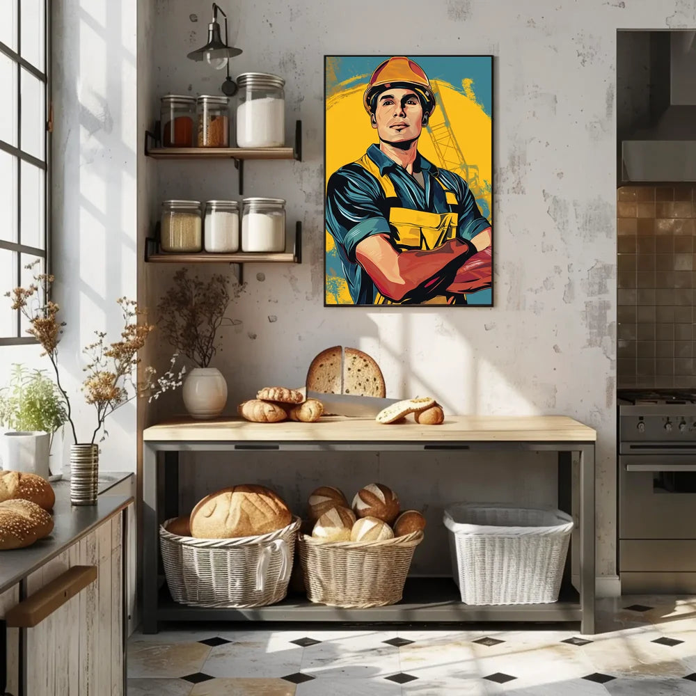 Vintage Futuristic Cityscape Art Deco Poster