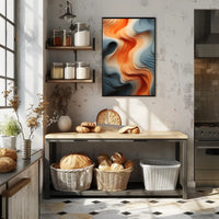Abstract Waves Modern Art for Contemporary Living Spaces Poster