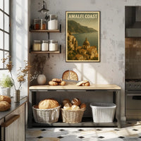 Amalfi Coast Vintage Travel Vintage Poster