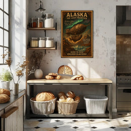 Alaska Vintage Scenic Poster Wall Art Print Last Frontier