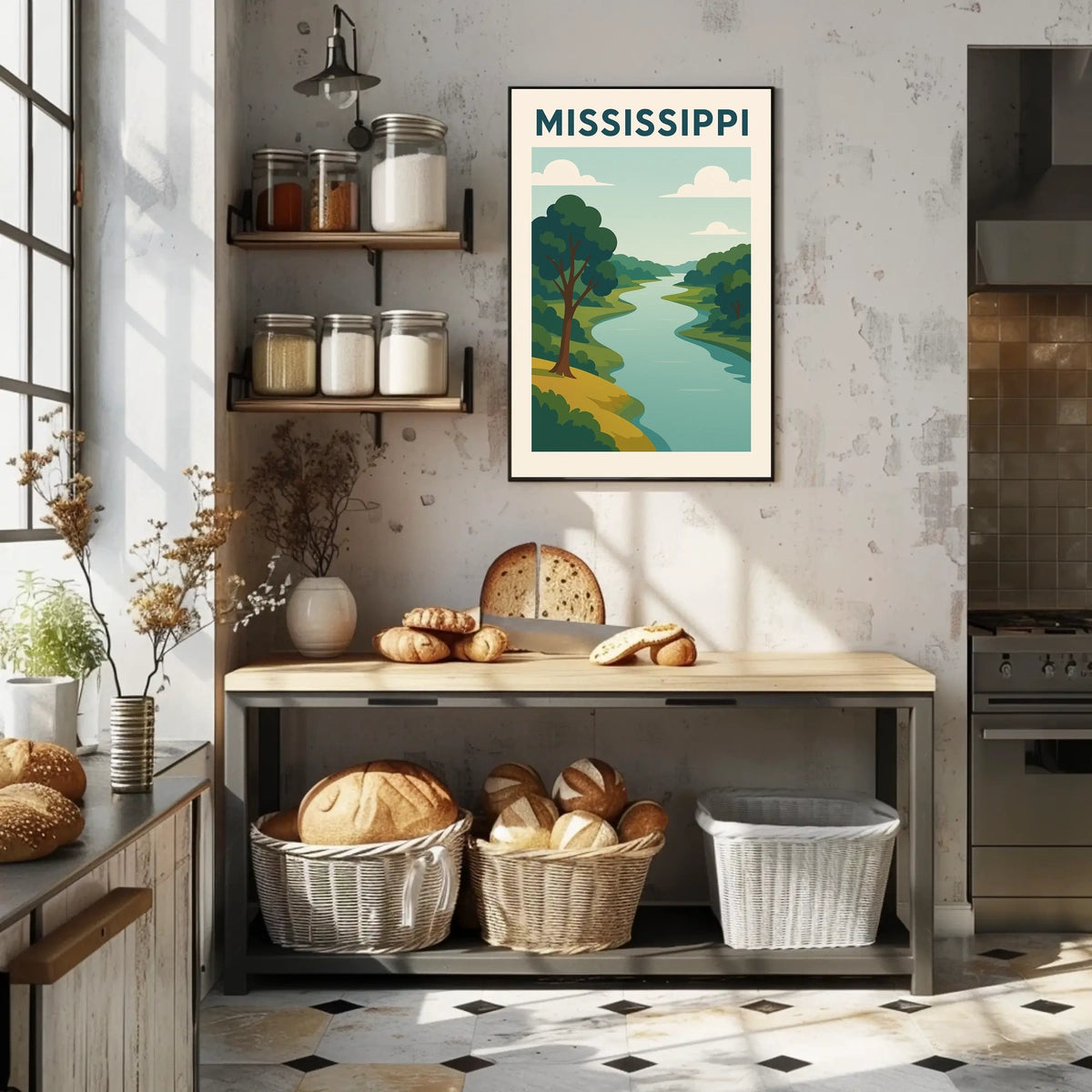 Mississippi River Landscape Poster