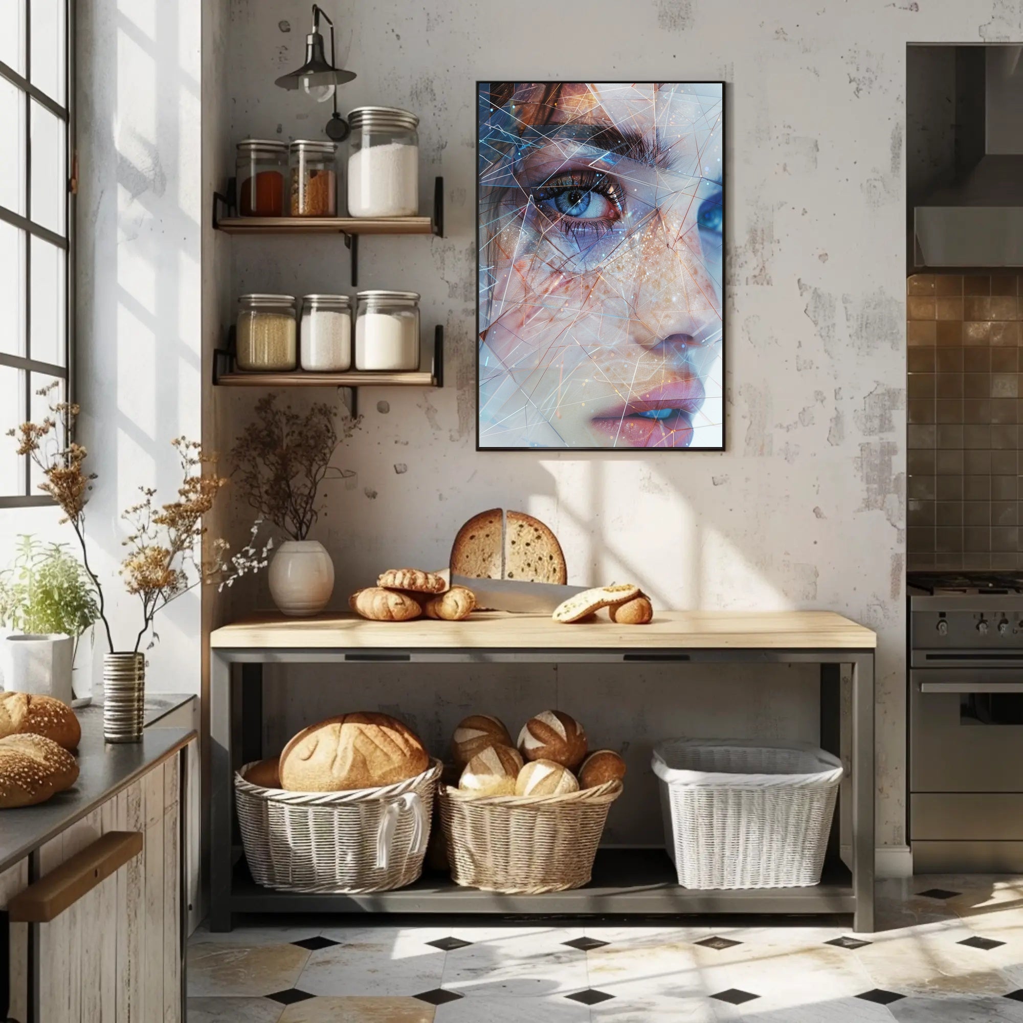 Mystical Medieval Cloaked Figure Fantasy Art Poster PosterGoat