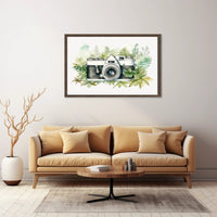 Vintage Camera in Nature Poster