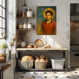 St. Carlo Acutis Embracing the Digital Age with Faith Poster