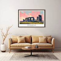 Stonehenge Modern Illustration Cultural or Heritage Poster