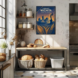 Vibrant Wichita Modern Cityscape: Urban or Cityscape Poster PosterGoat