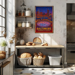 Baltimore Harbor Of Lights Poster