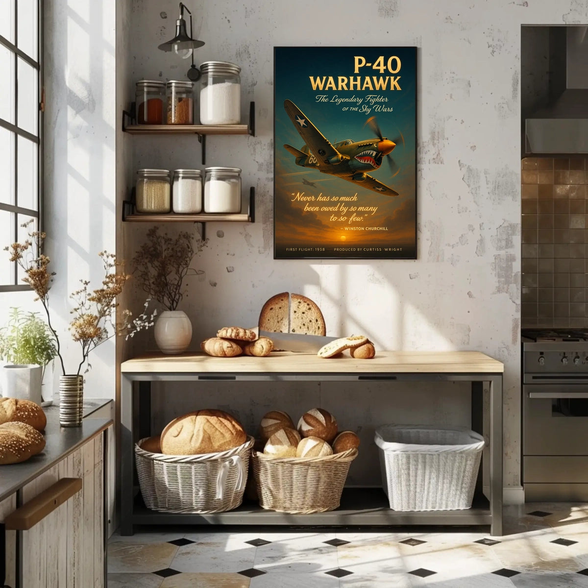 P-40 Warhawk Legendary Fighter Poster
