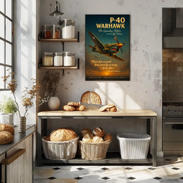 P-40 Warhawk Legendary Fighter Poster