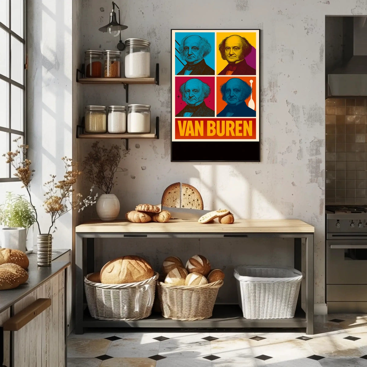 Van Buren Pop Art Tribute Poster
