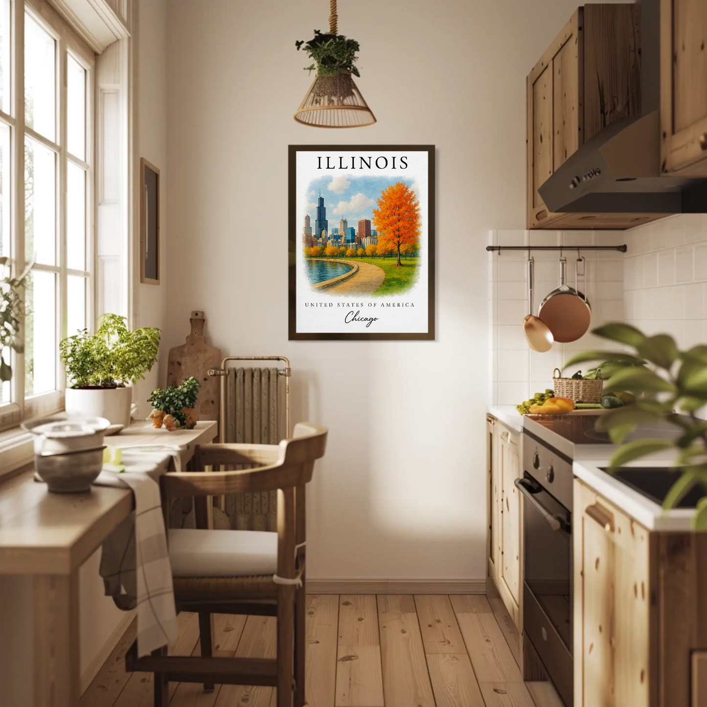 Illinois, Chicago Signature Series Vintage Travel Poster