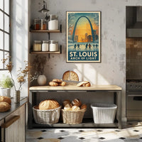 St. Louis Arch Of Light Poster