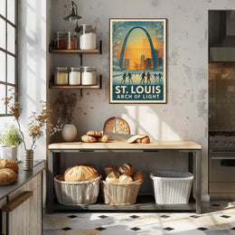 St. Louis Arch Of Light Poster