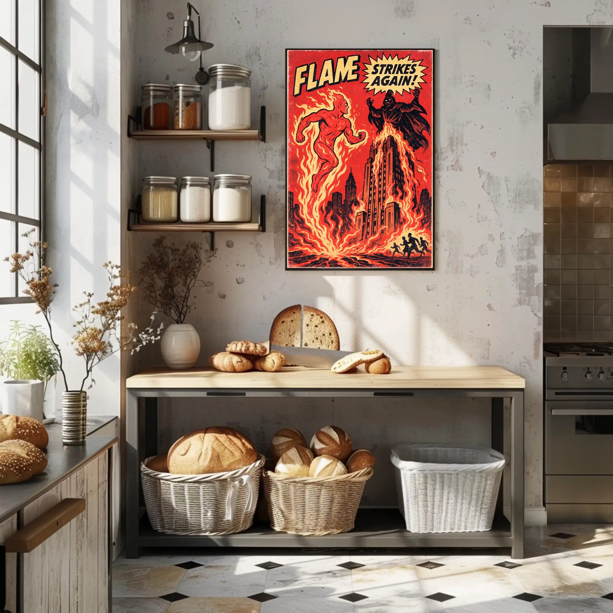 Flame Strikes Again! Poster PosterGoat