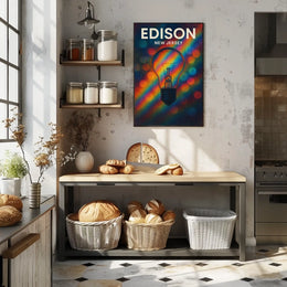 Edison New Jersey Scenic Minimalist Typography Poster
