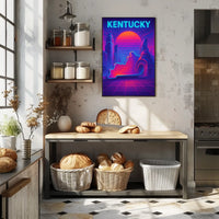 Kentucky A Neon Dreamscape Poster