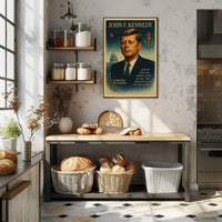 John F. Kennedy Inspirational Vintage Leadership Poster