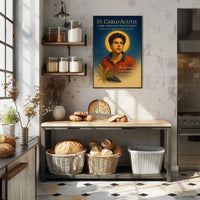 St. Carlo Acutis Cyber Apostle of the Eucharist Poster