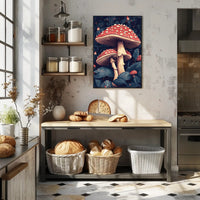 Enchanted Mushrooms Wall Art Print Decor