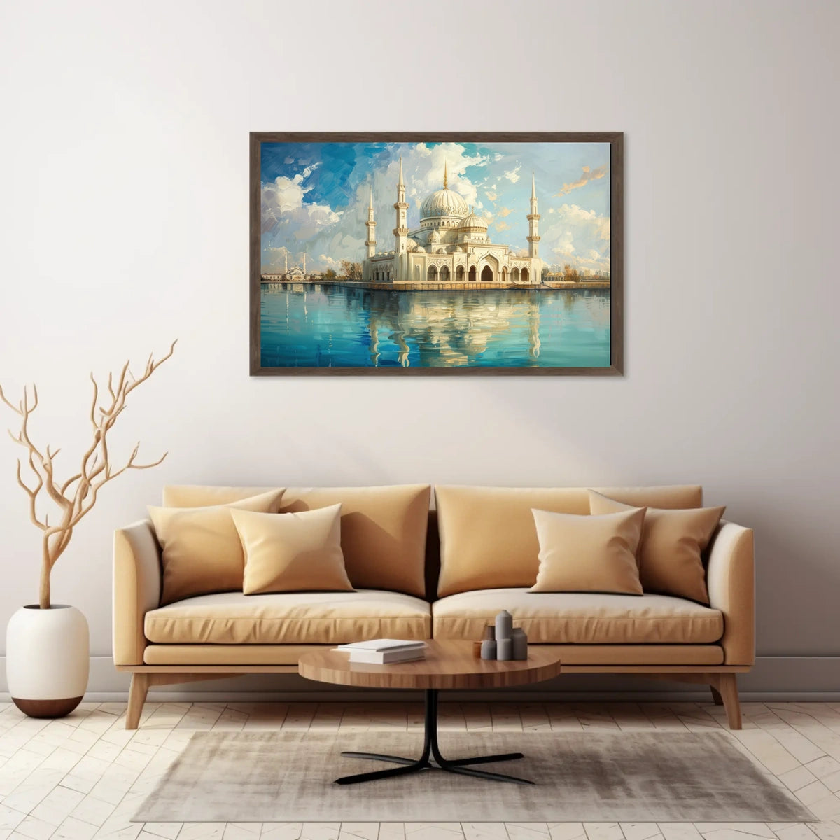 Majestic Mosque by the Water Poster