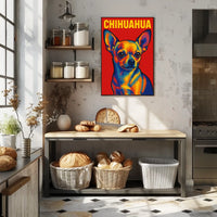 Vibrant Chihuahua Portrait Poster