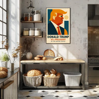 Donald Trump Visionary in Abstract Poster
