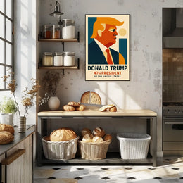 Donald Trump Visionary in Abstract Poster