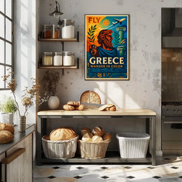 Fly To Greece Wander In Color Poster