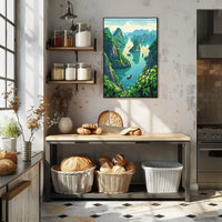 Tropical Seascape Poster: Halong Bay Adventure Art