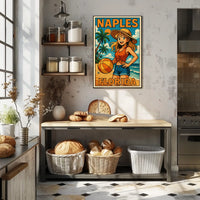 Naples Florida Beach Vibes Poster Coastal Wall Art 18x24