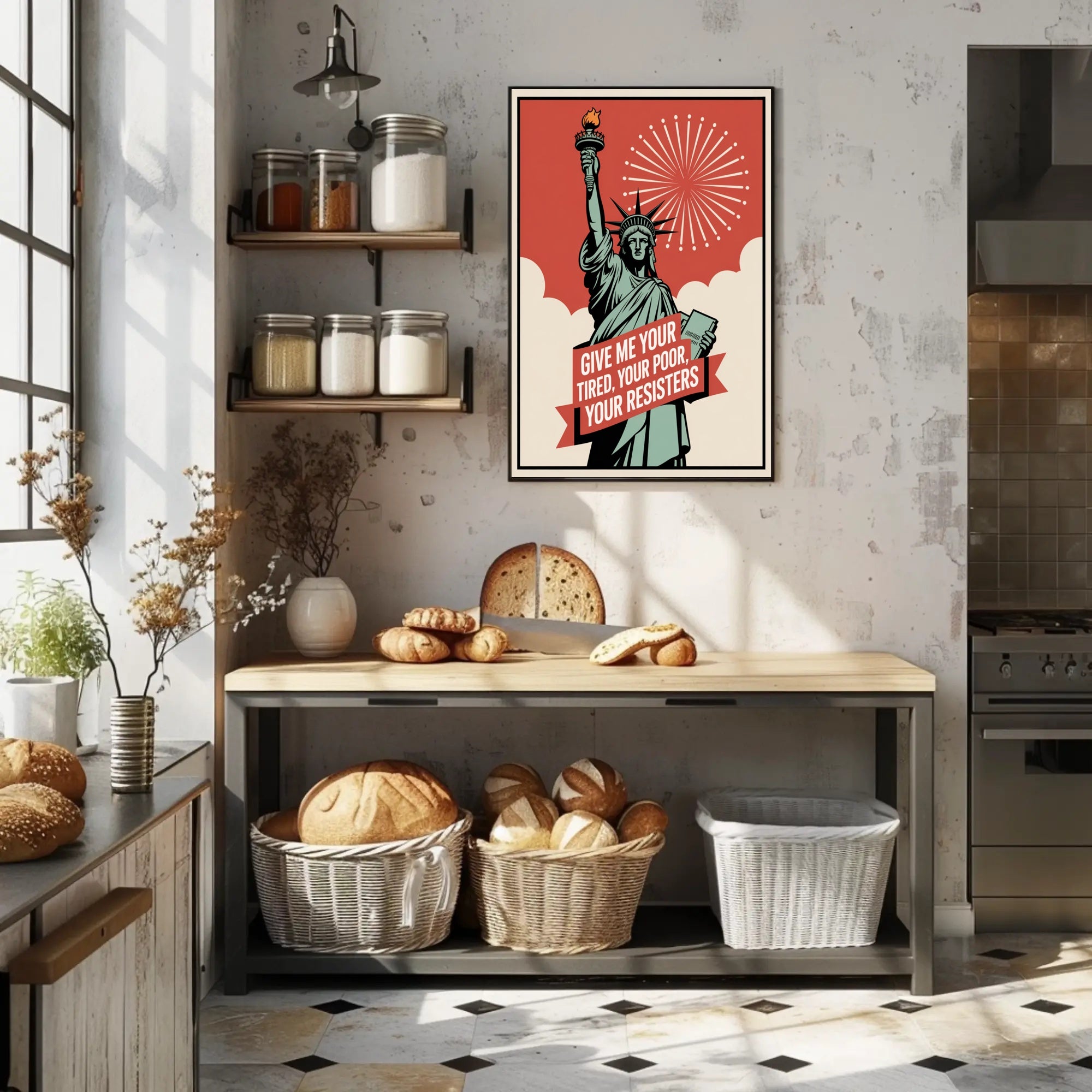 Statue of Liberty Resistance Political or Propaganda Poster