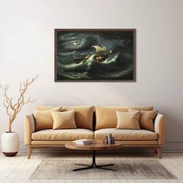 Dramatic Sailing Adventure Under Moonlit Skies Poster