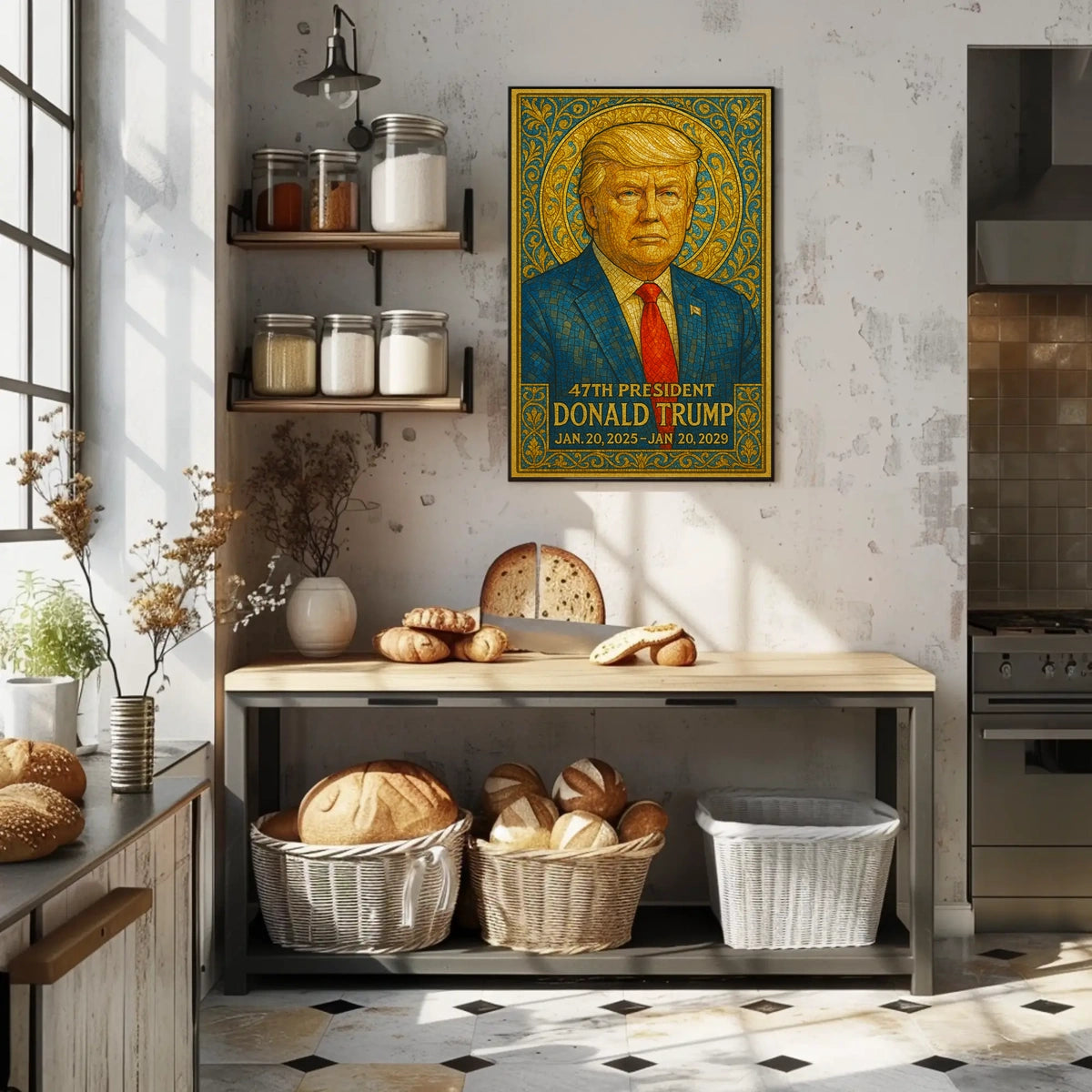 Donald Trump Majestic Mosaic Baroque Patriot Poster