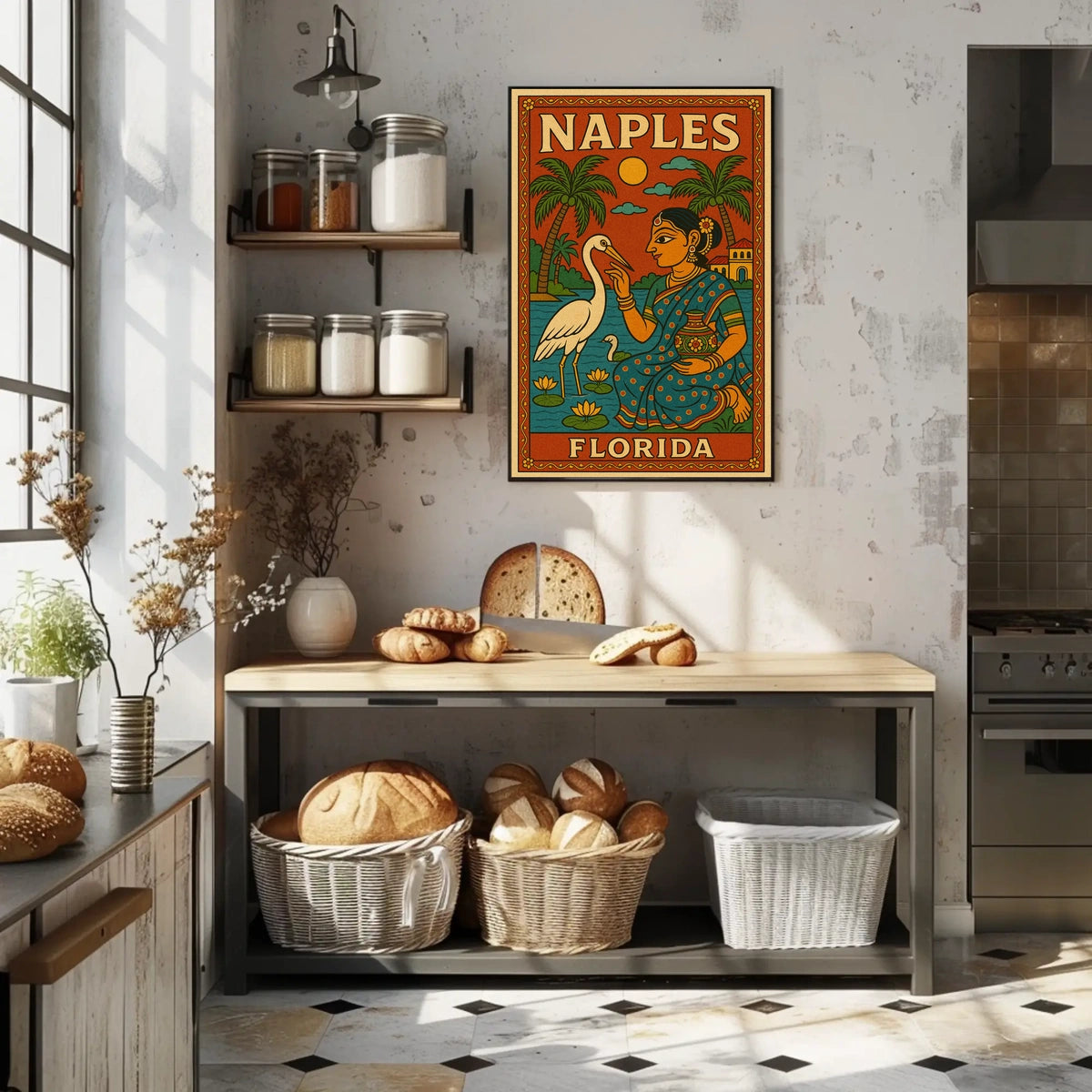 Naples Florida Cultural Fusion Poster Wall Art Print