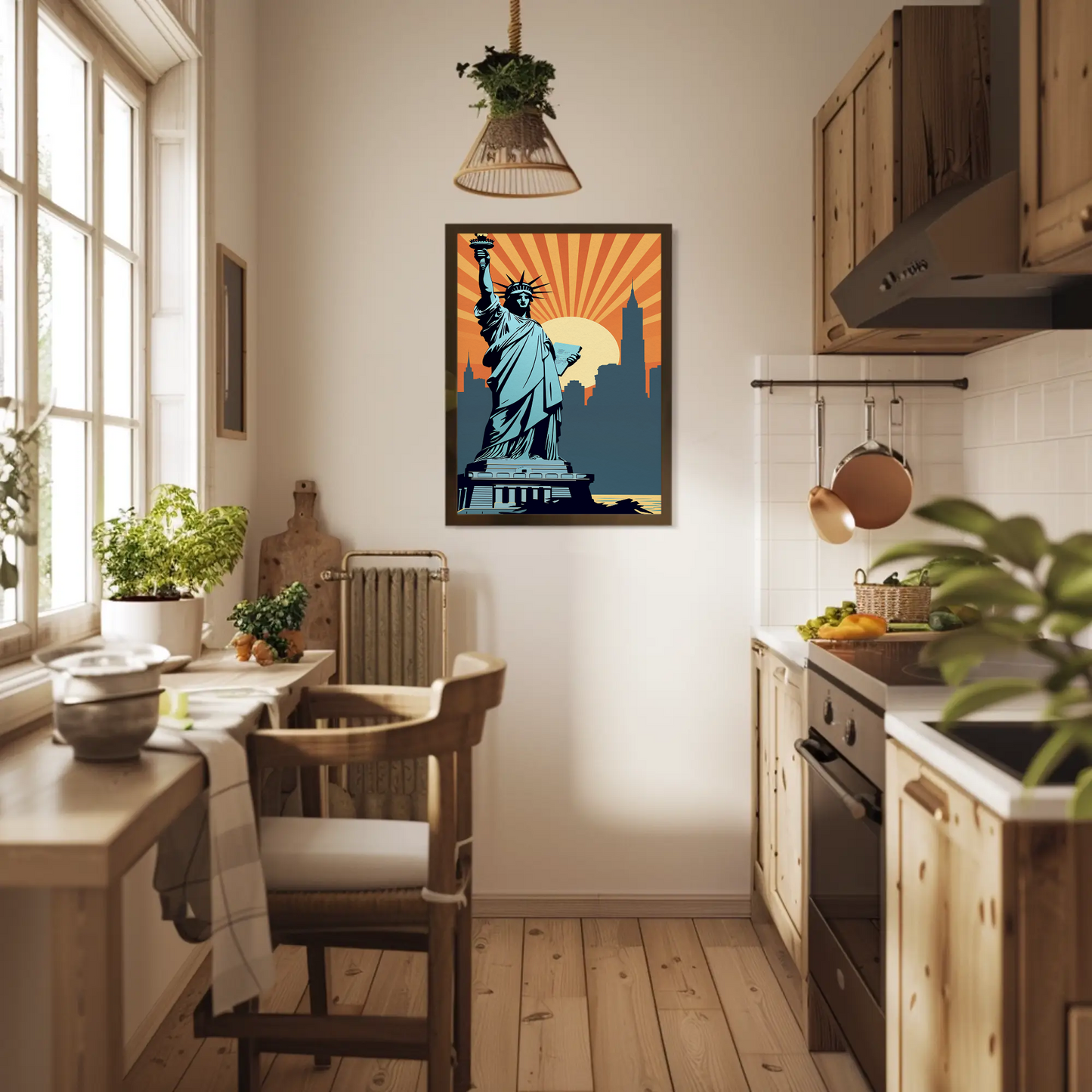 Statue of Liberty New York Vintage Travel Poster