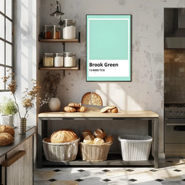 Minimalist Teal Green Interior Design Poster PosterGoat