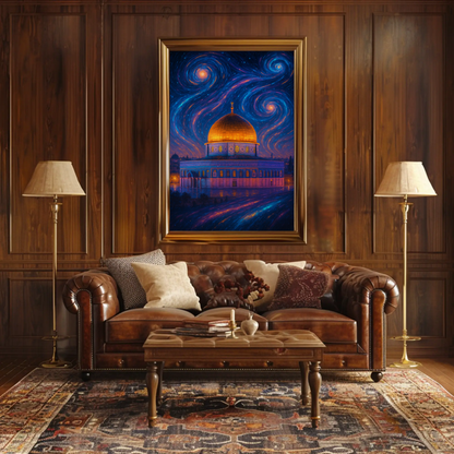 Dome of the Rock Starry Night Heritage Poster