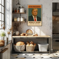 Donald Trump Authority Vintage Portrait Poster