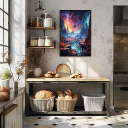 Fantastical Cosmic Journey Futuristic Sci-Fi Poster