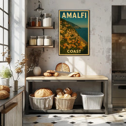 Amalfi Coast Poster Wall Art Travel Print 18x24 Decor