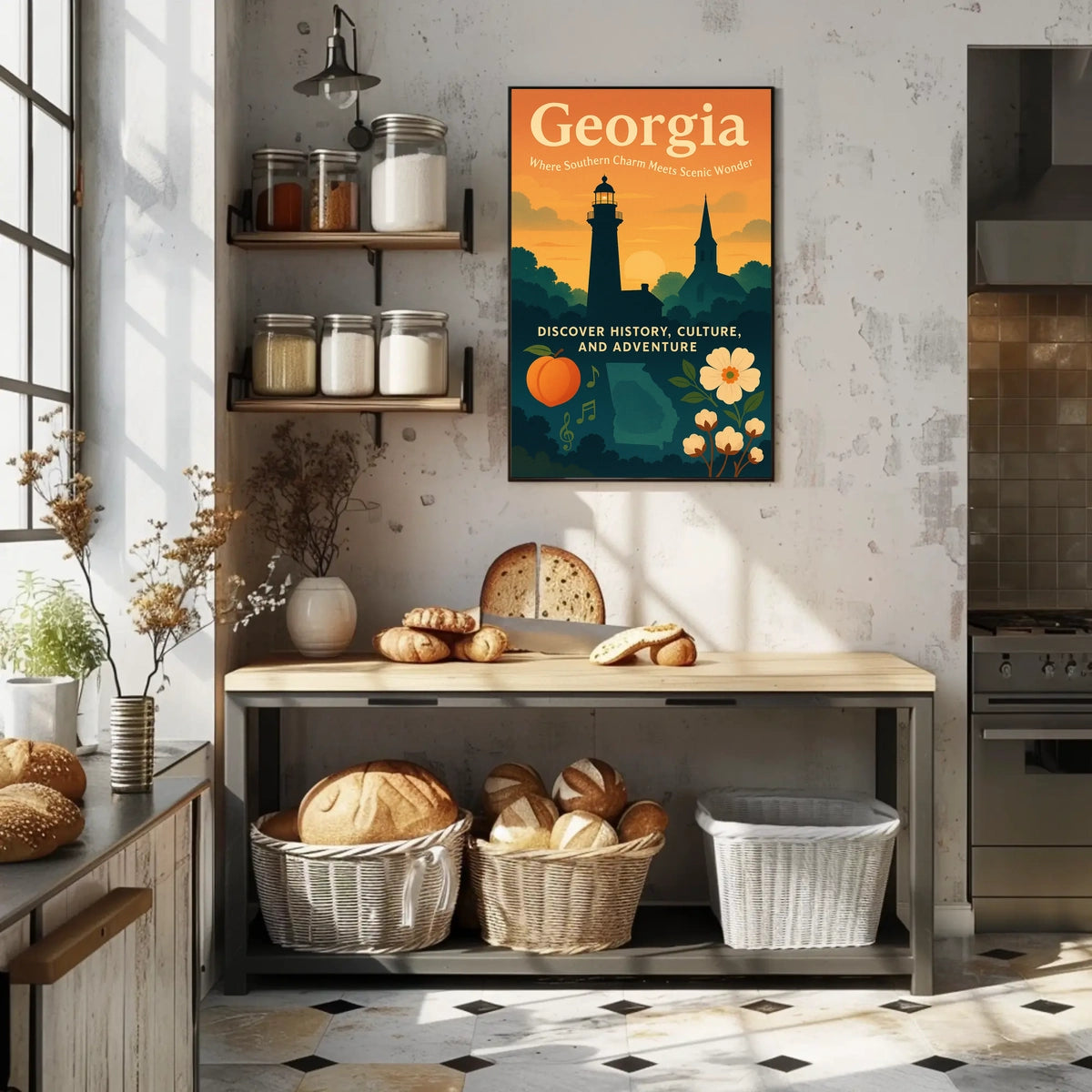 Georgia Where Southern Charm Meets Poster