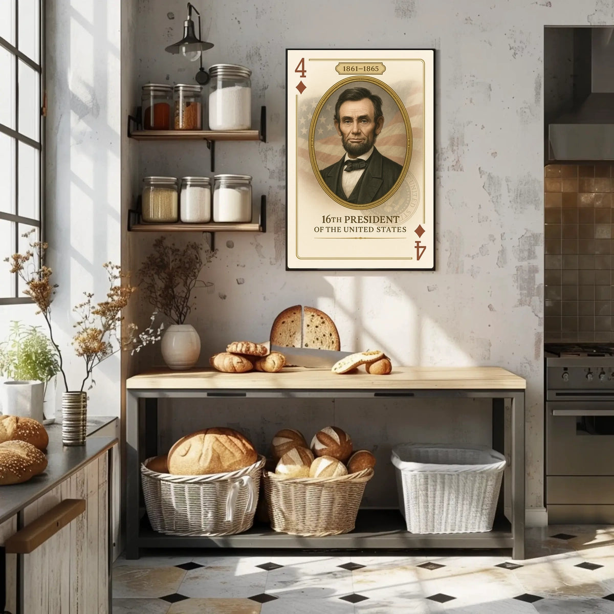 Abraham Lincoln 16th President Scenic Wall Art Poster