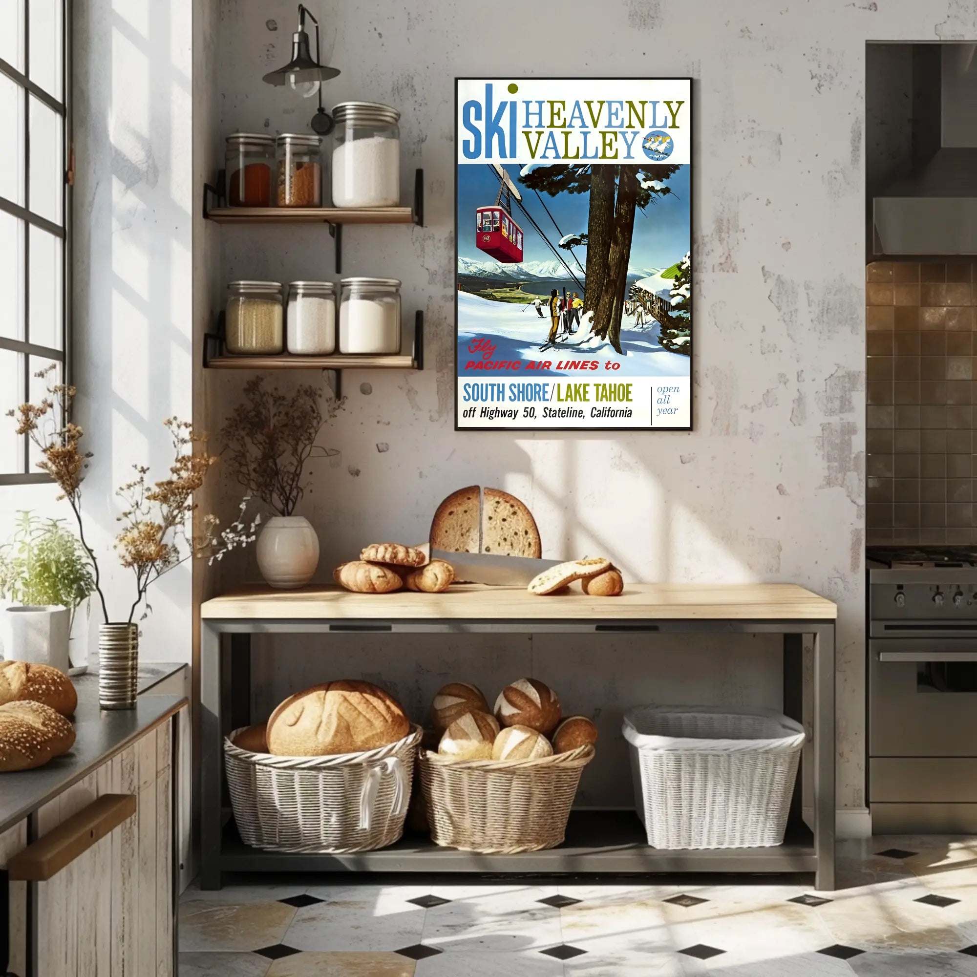 Ski Heavenly Valley Poster PosterGoat